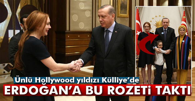 Cumhurbaşkanı Erdoğan, ABD'li ünlü oyuncu Lindsay Lohan'ı kabul etti
