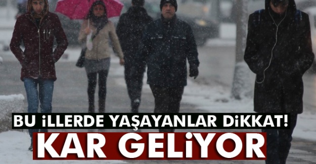 Dikkat kar geliyor!