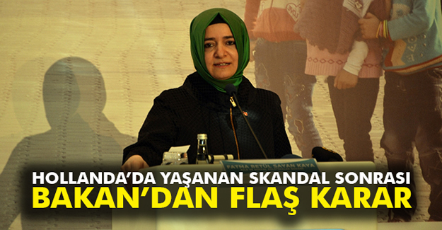 Bakan Kaya'dan Flaş Karar!