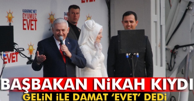 Başbakan Nikah Kıydı, Gelin İle Damat 'Evet' Dedi