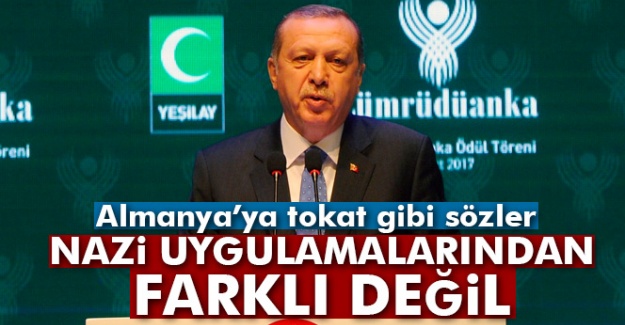Cumhurbaşkanı Erdoğan'dan Almanya'ya tokat gibi sözler