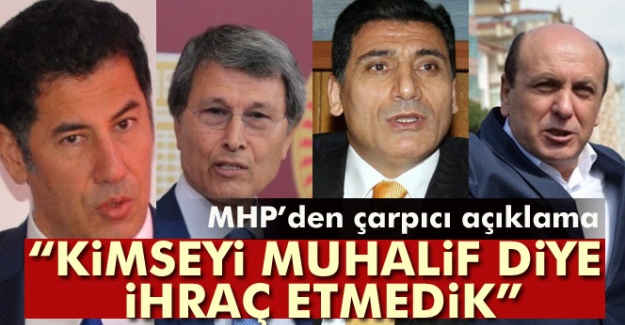 MHP'den çarpıcı açıklama: