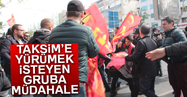 Beşiktaş'tan Taksim'e yürümek isteyen gruba müdahale