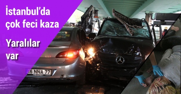 İstanbul'da feci kaza: 3 yaralı var