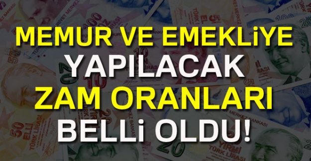 Memur ve emekliye yapılacak zam oranları belli oldu!