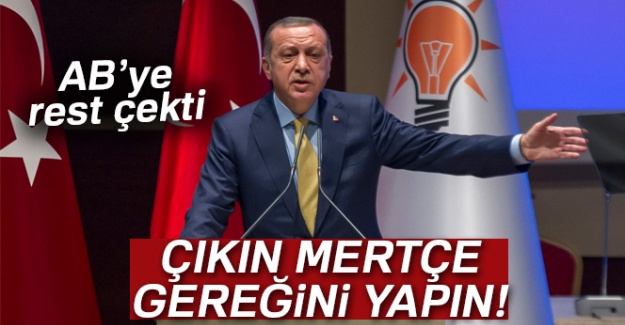 Cumhurbaşkanı Erdoğan, AB'ye rest çekti: Çıkın mertçe gereğini yapın!