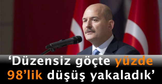 Bakan Soylu: 'Düzensiz göçte yüzde 98'lik düşüş yakaladık'