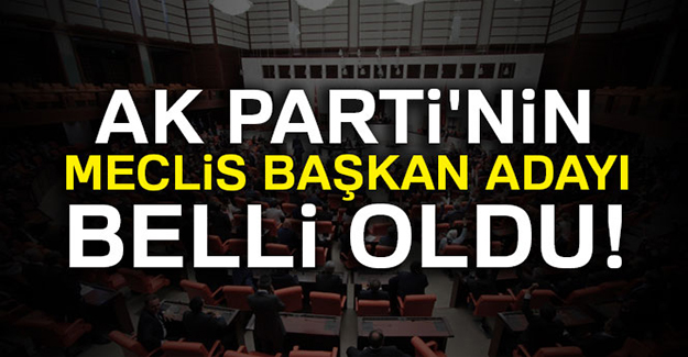AK Parti'nin Meclis başkan adayı belli oldu