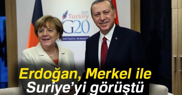 Cumhurbaşkanı Erdoğan Almanya Başbakanı Merkel ile görüştü