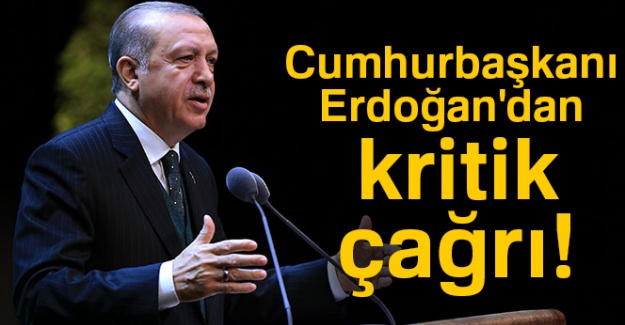 Cumhurbaşkanı Erdoğan'dan kritik çağrı!