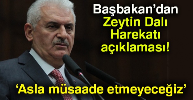 Başbakan'dan Zeytin dalı Harekatı Açıklaması!