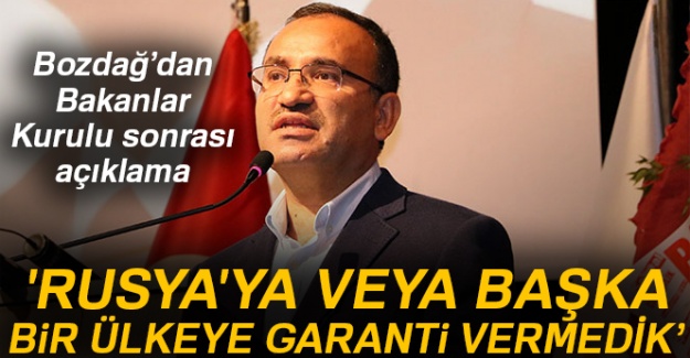 Bozdağ'dan önemli açıklamalar