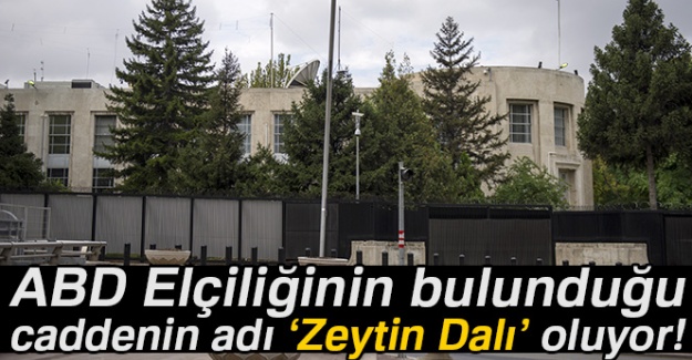 ABD Elçiliğinin bulunduğu caddenin adı Zeytin Dalı oluyor!