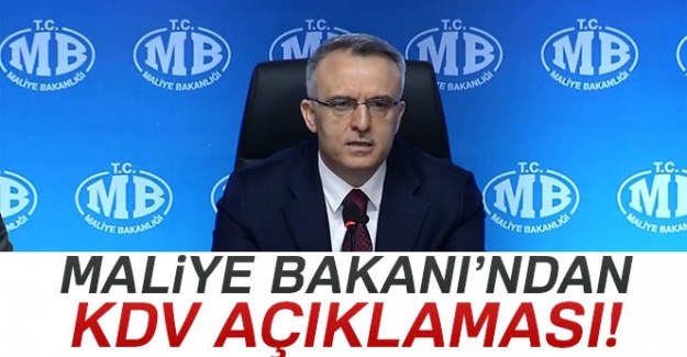 Bakandan flaş KDV açıklaması