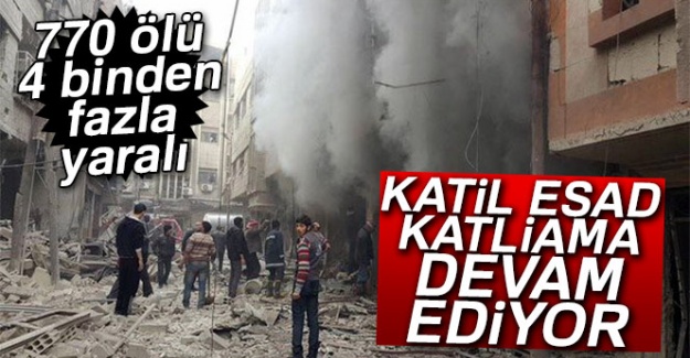 Doğu Guta’da korkunç tablo! 770 ölü, 4 binden fazla yaralı