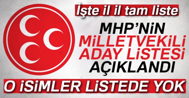 MHP'de milletvekili aday listesi açıklandı