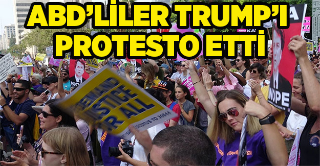 ABD'liler Trump'ı protesto etti
