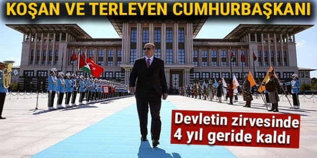 Dördüncü yıl geride kaldı... Koşan ve terleyen Cumhurbaşkanı!