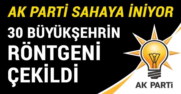 AK Parti sahaya iniyor! 30 büyükşehrin röntgeni çekildi