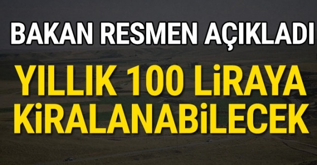 Bakan açıkladı! Yıllık 100 liraya kiralanabilecek