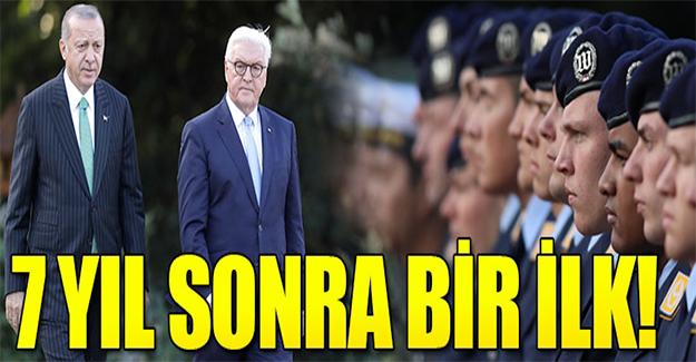 Cumhurbaşkanı Erdoğan, Steinmeier tarafından resmi törenle karşılandı