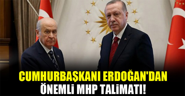 Cumhurbaşkanı Erdoğan'dan önemli MHP talimatı!