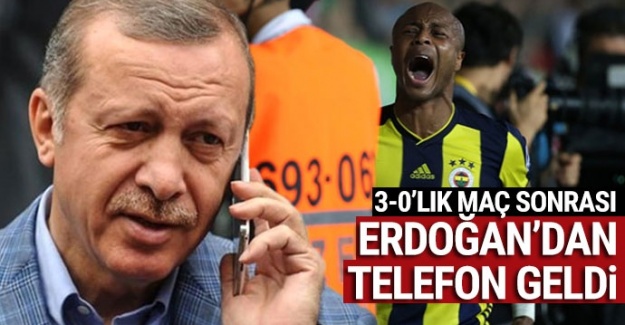Erdoğan, 3-0'lık galibiyetin ardından Çaykur Rizespor'u aradı