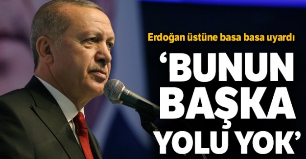 Cumhurbaşkanı Erdoğan uyardı: Başka yolu yok