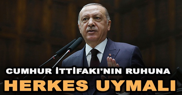 Cumhurbaşkanı Erdoğan: 'Cumhur İttifakı'nın ruhuna herkes uymalı'