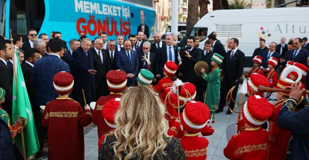 Minik mehteranlardan Cumhurbaşkanı Erdoğan'a sürpriz