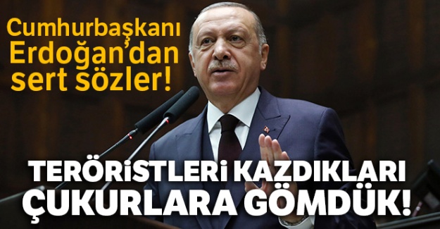 Cumhurbaşkanı Erdoğan: 'Teröristleri kazdıkları çukurlara gömdük'
