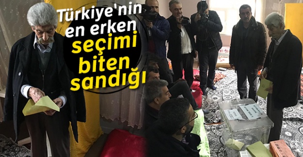 Türkiye'nin en erken biten seçimi