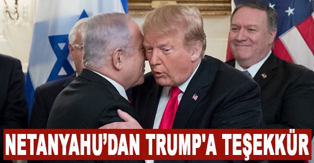 Netanyahu'dan Trump'a teşekkür