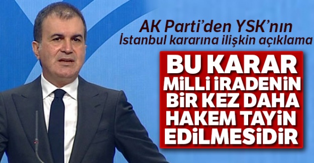 AK Parti'den YSK'nın İstanbul kararına ilişkin açıklama!