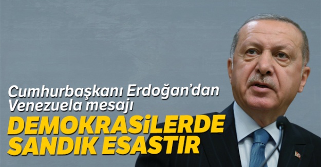 Cumhurbaşkanı Erdoğan'dan Venezuela açıklaması