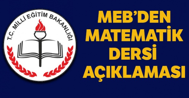 MEB'den Matematik dersi açıklaması
