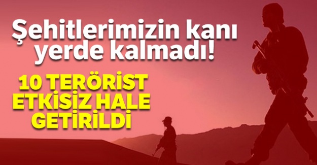 Afrin'de 10 terörist etkisiz hale getirildi