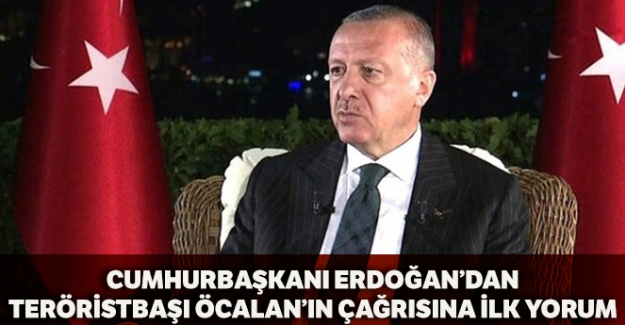 Cumhurbaşkanı Erdoğan'dan teröristbaşı Öcalan'ın çağrısına ilk yorum