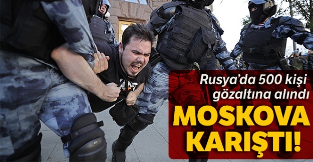 Rusya'da protestolarda 500 kişi gözaltına alındı