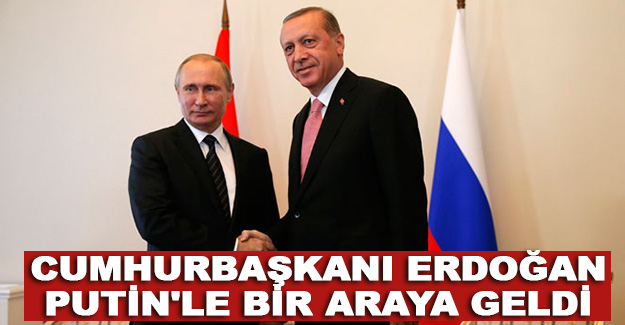 Cumhurbaşkanı Erdoğan, Putin'le bir araya geldi