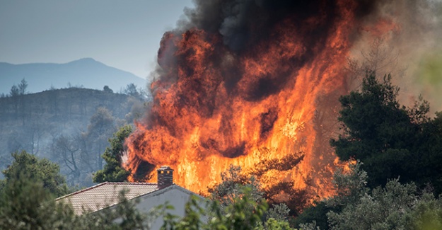 Yunanistan'daki yangın 3 gündür söndürülemiyor