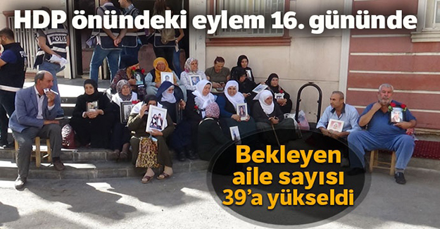 HDP önünde eylem yapan aile sayısı 16. günde 39'a yükseldi
