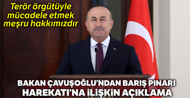 Bakan Çavuşoğlu, 'Terör örgütüyle mücadele etmek meşru hakkımızdır'