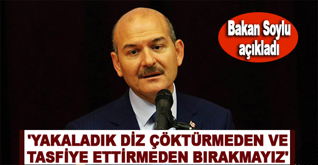 Bakan Soylu açıkladı: 'Yakaladık diz çöktürmeden ve tasfiye ettirmeden bırakmayız'
