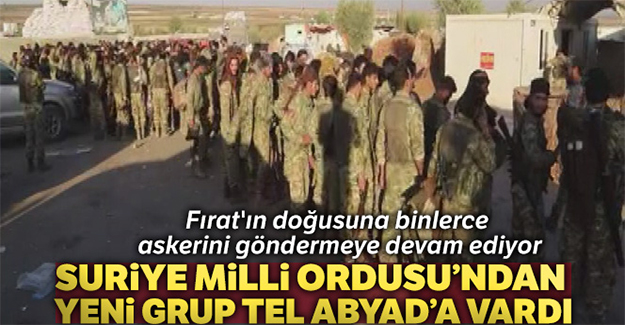 Suriye Milli Ordusu'ndan yeni grup Tel Abyad'a vardı