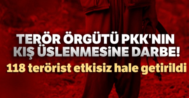 Terör örgütü PKK'nın kış üslenmesine darbe!