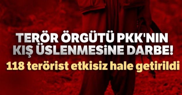Terör örgütü PKK'nın kış üslenmesine darbe!