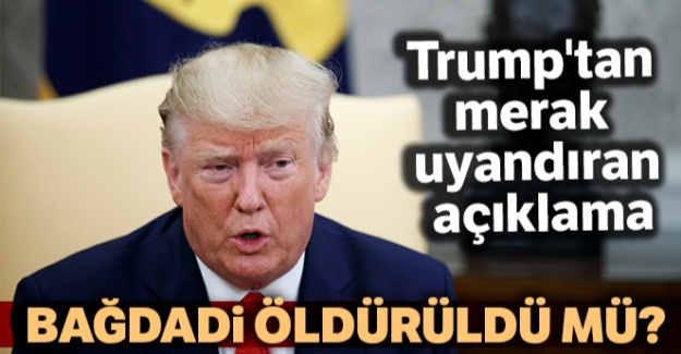 Trump'tan merak uyandıran açıklama, Bağdadi öldürüldü mü?