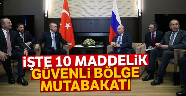 İşte 10 Maddelik Güvenli Bölge Mutabakatı
