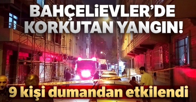 Bahçelievler'de korkutan yangın